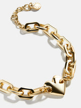 BaubleBar Leah Bracelet - Gold - 
    Chunky heart bracelet
  
