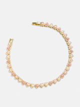 BaubleBar Kali Tennis Bracelet - Pink - 
    Repeating heart tennis bracelet
  
