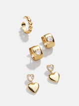 BaubleBar Alice Earring Set - Gold - 
    Heart earring set
  
