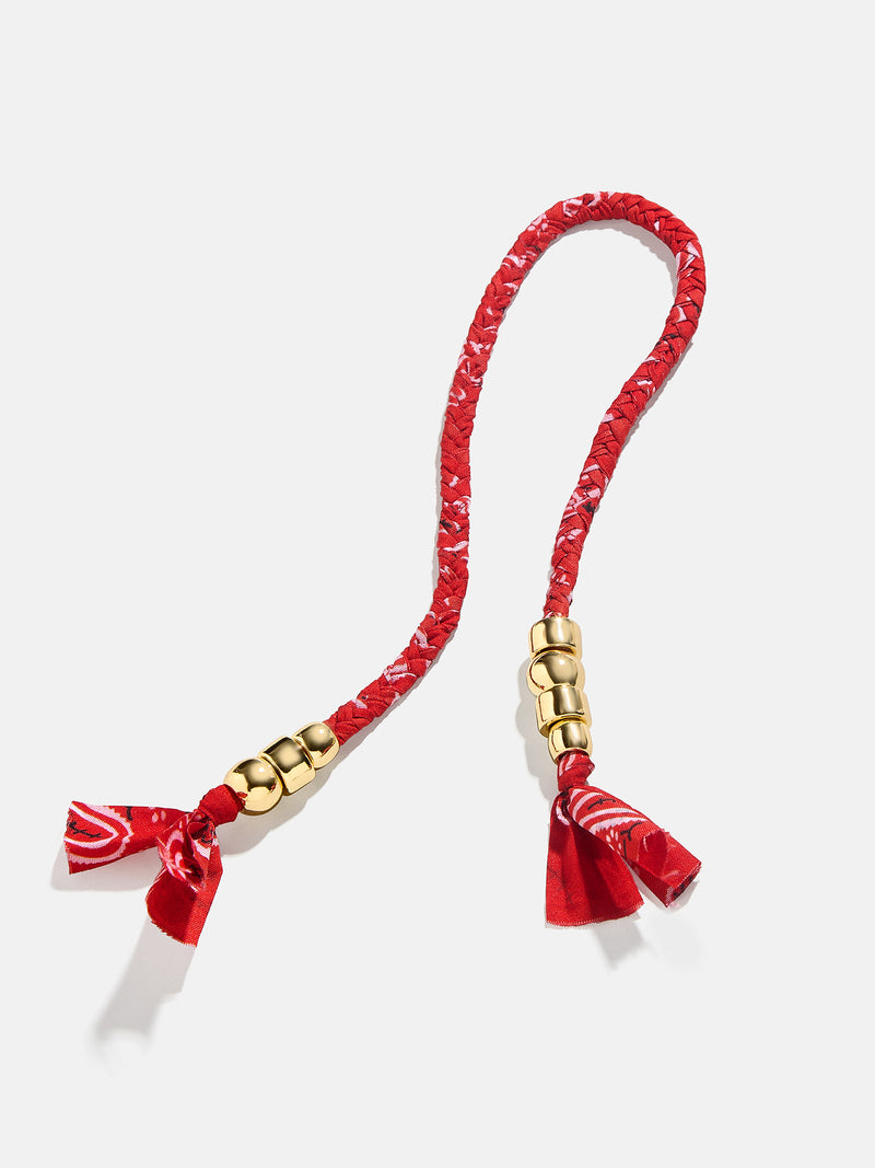 BaubleBar Kenna Braided Bandana Bag Charm - Red - 
    Braided bandana bag charm
  
