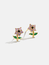 BaubleBar Flora 18K Gold Kids' Flower Earrings - Flower - 
    18K Gold Plated Sterling Silver, Cubic Zirconia Stones
  
