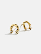 BaubleBar Lucky You 18K Gold Kids' Horseshoe Earrings - Horseshoe - 
    18K Gold Plated Sterling Silver
  
