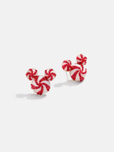 BaubleBar Disney Mickey Mouse Candy Cane Earrings - Peppermint Delicate Stud Earrings - 
    Disney holiday earrings
  
