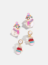 BaubleBar Frosty The Snowman Kids' Clip-On Earring Set - Kids Snowman Earring Set - 
    Kids' holiday clip-on earring set
  
