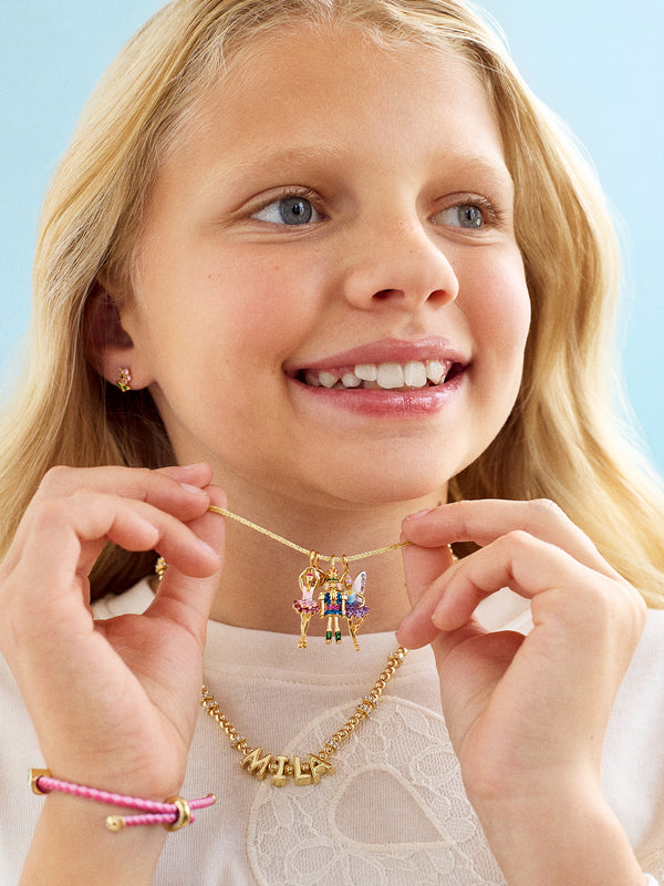 Night At The Ballet Kids' Charm Necklace - Gold