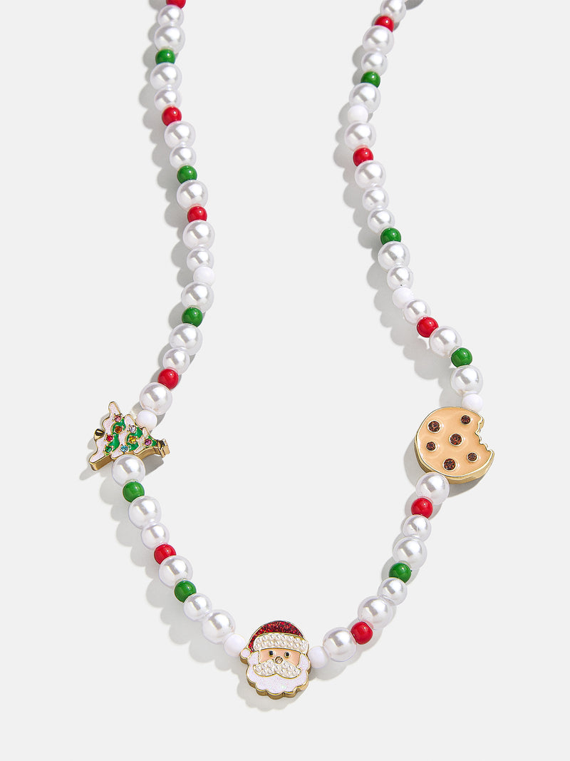 BaubleBar Holly Jolly Kids' Charm Necklace - White/Red - 
    Kids holiday charm necklace
  
