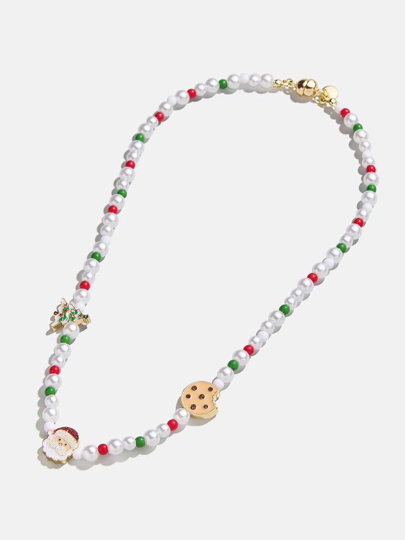 BaubleBar Holly Jolly Kids' Charm Necklace - White/Red - 
    Kids holiday charm necklace
  
