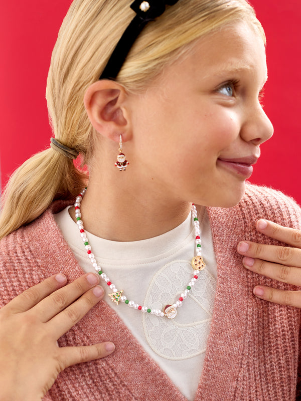 Holly Jolly Kids' Charm Necklace - White/Red