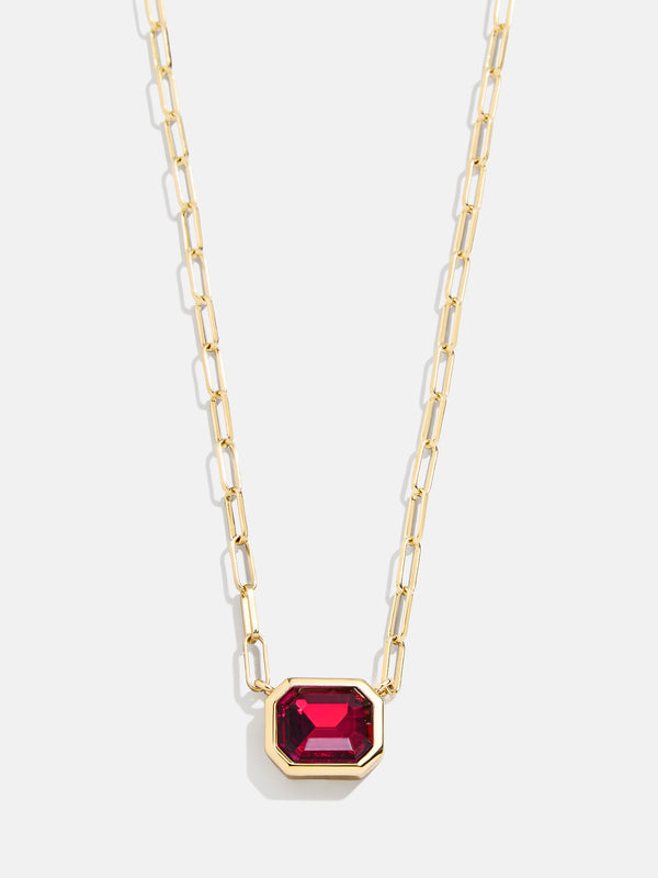 Blythe Gemstone Necklace - Garnet