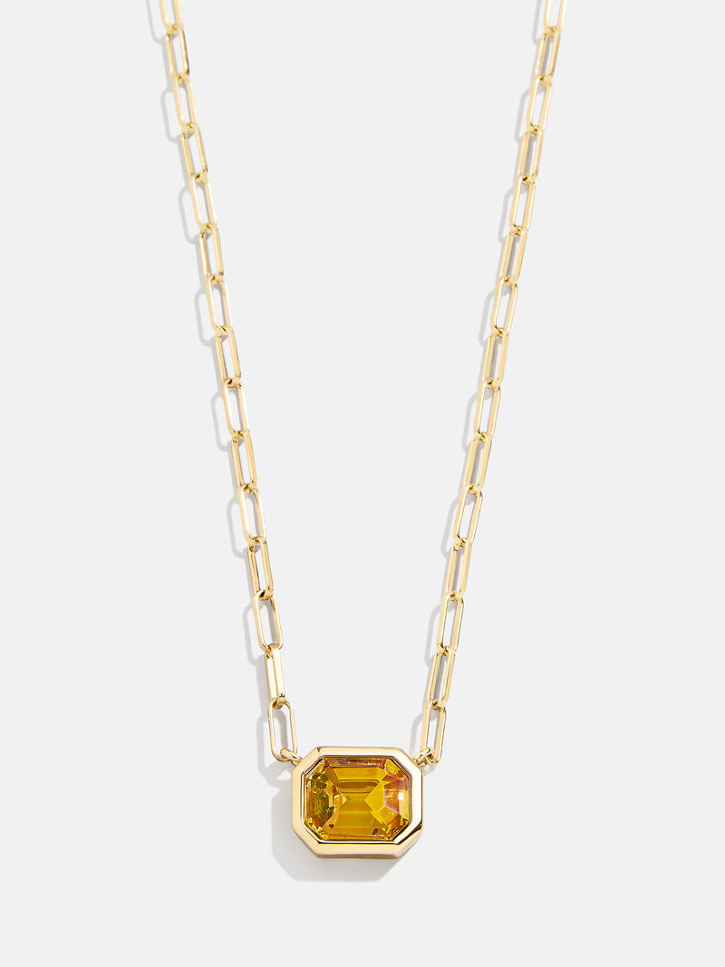 Born For You Birthstone Necklace - Topaz