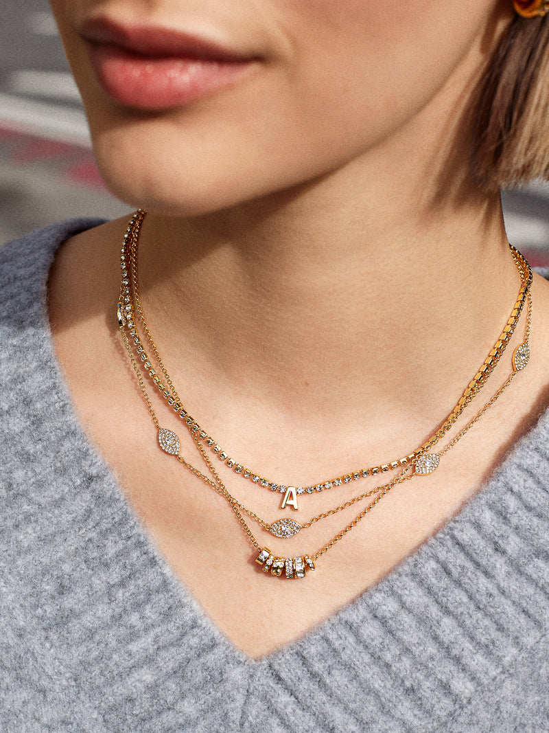 BaubleBar Ruth Initial Tennis Necklace - Gold/Pavé - 
    Ends Tonight: Take an Extra 25% Off Sale
  
