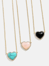 BaubleBar Freya Heart Necklace - Rose Quartz - 
    Black Friday Deal​
  
