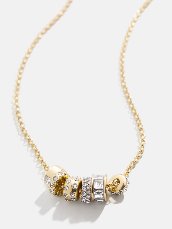 Renee Charm Necklace - Gold/Pavé