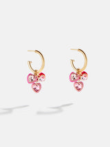 BaubleBar Evelyn Earrings - Pink - 
    Heart charm earrings
  
