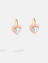 BaubleBar Alma Earrings - Pink - 
    Heart drop earrings
  
