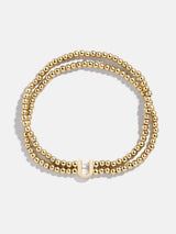 BaubleBar U - 
    Gold beaded bracelet
  
