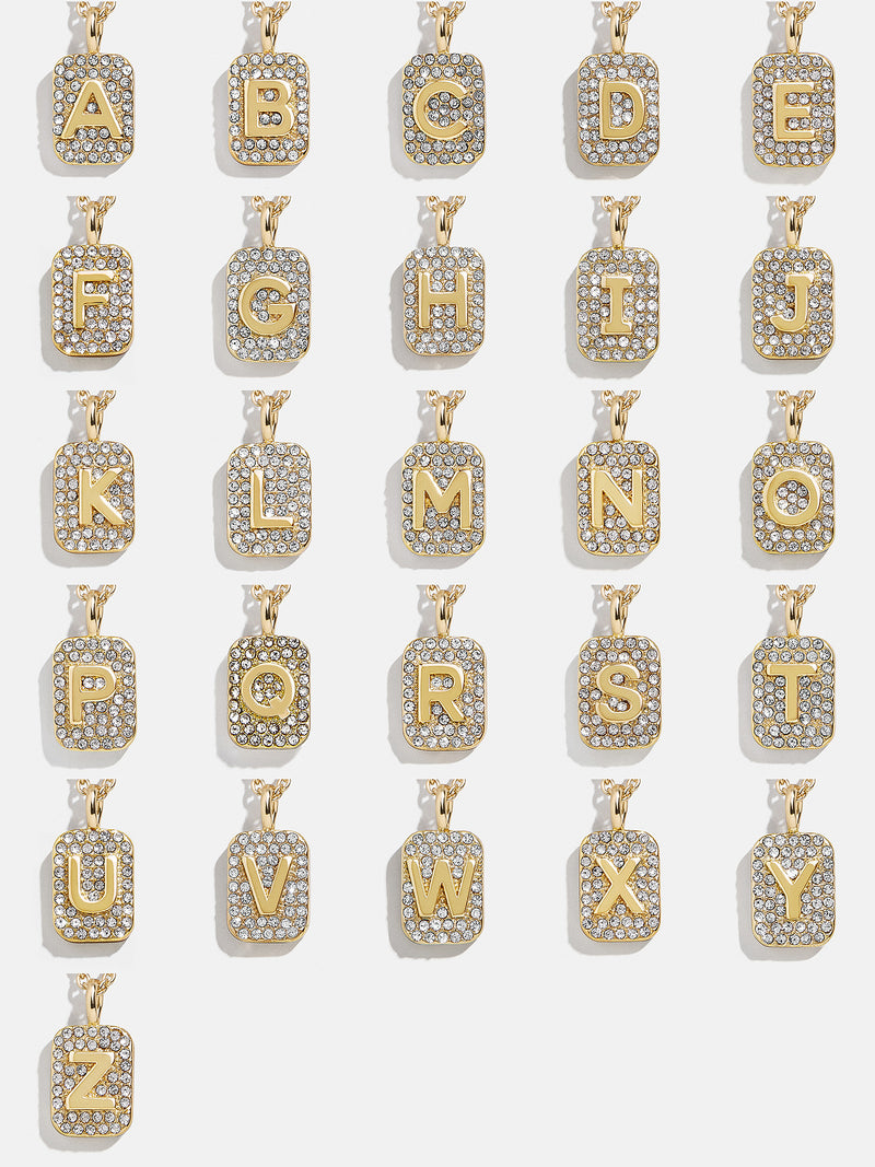 BaubleBar Tina Block Initial Necklace - Gold/Pavé - 
    Ends Tonight: Take an Extra 25% Off Sale
  
