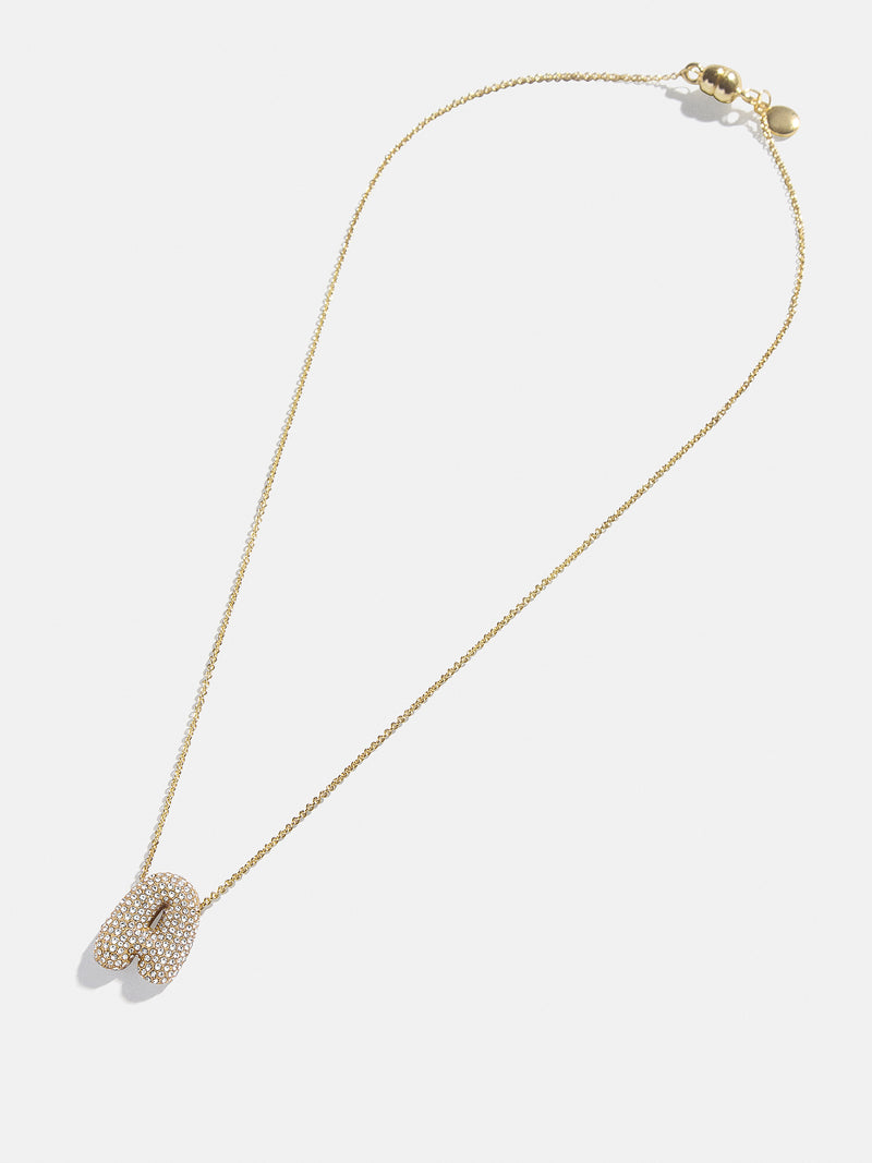 BaubleBar Kids’ Bubble Initial Necklace - Gold/Pavé - 
    Kids' 3D Initial Necklace
  
