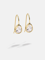 BaubleBar Jovie 18K Gold Bezel Earrings - Gold/Pavé - 
    18K Gold Plated Sterling Silver, Cubic Zirconia stones
  
