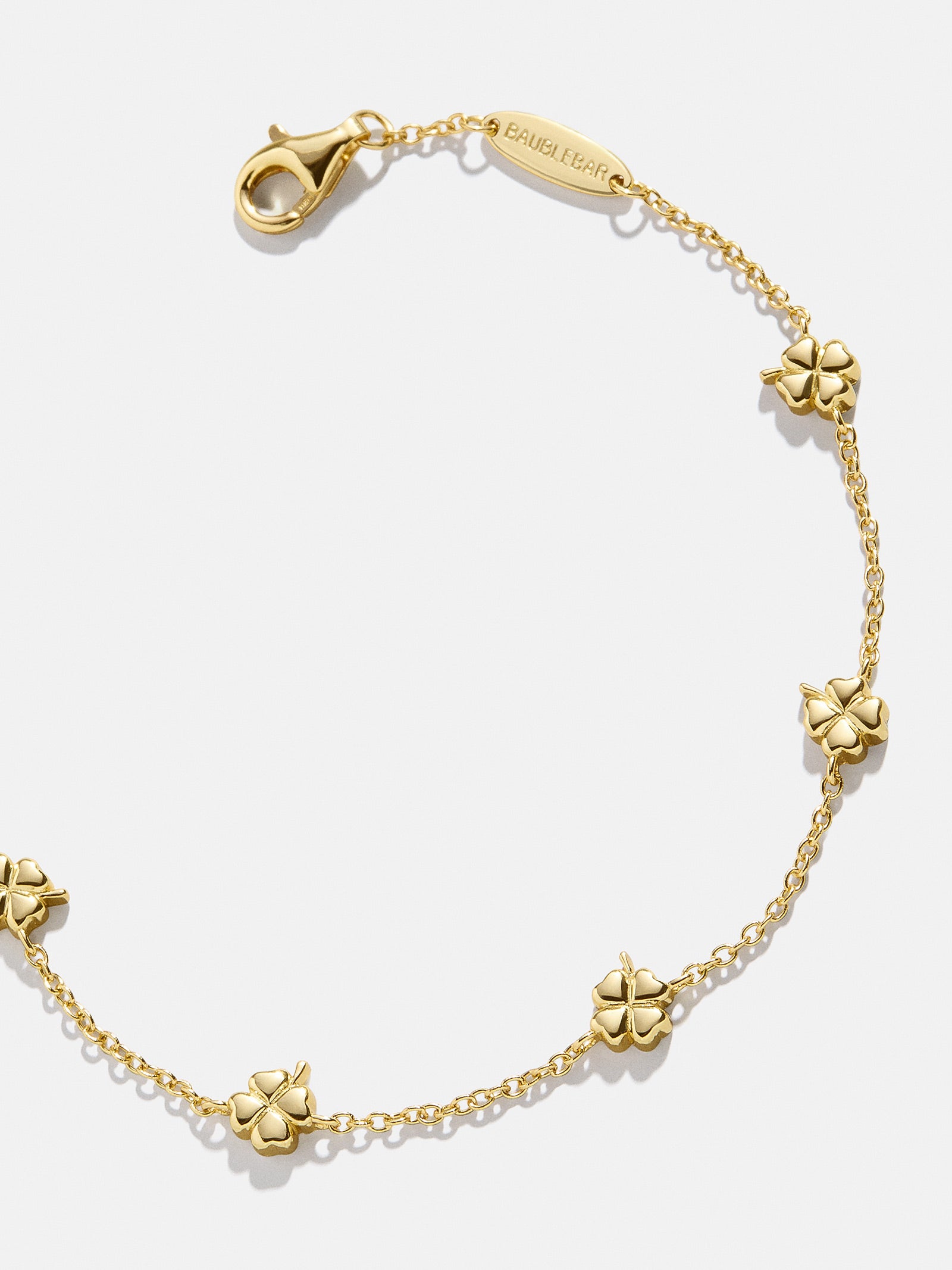 18K Gold Clover Bracelet - Clover