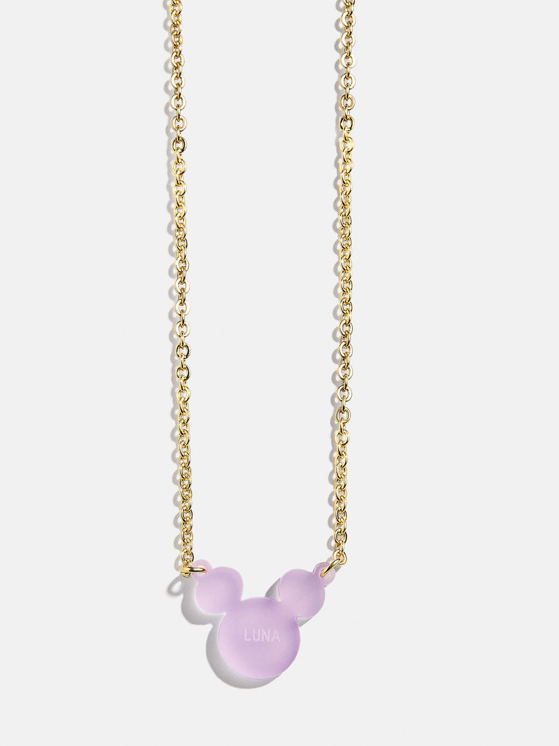 Disney Mickey Mouse Custom Acrylic Necklace - Translucent Purple