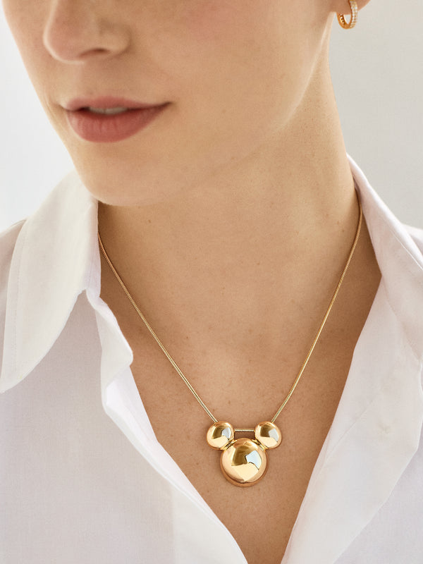 Disney Mickey Mouse Bubble Necklace - Gold