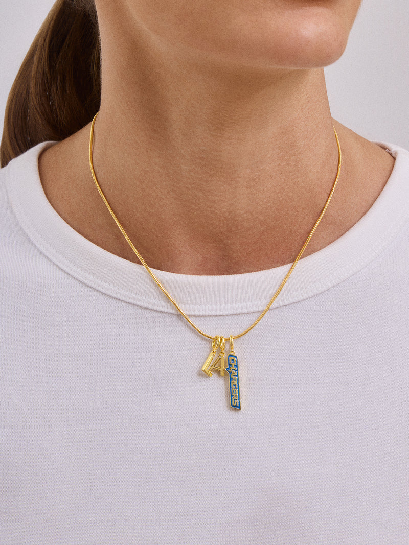 BaubleBar WEAR By Erin Andrews x BaubleBar Los Angeles Chargers Cluster Charm - Los Angeles Chargers - 
    Enjoy 20% Off Necklaces – For a Limited Time
  
