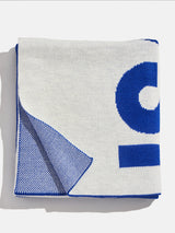 BaubleBar Down The Line Custom Blanket - Blue/White - 
    Custom, machine washable blanket in two sizes
  
