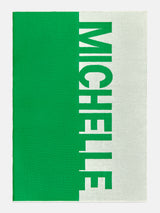 BaubleBar Down The Line Custom Blanket - Green/White - 
    Get Gifting: Enjoy 20% Off
  
