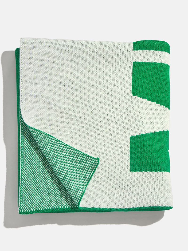 BaubleBar Down The Line Custom Blanket - Green/White - 
    Get Gifting: Enjoy 20% Off
  
