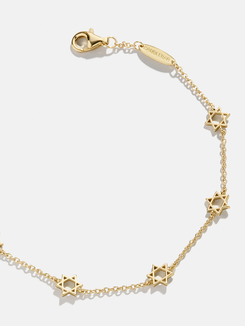 18K Gold Star of David Bracelet - Star of David