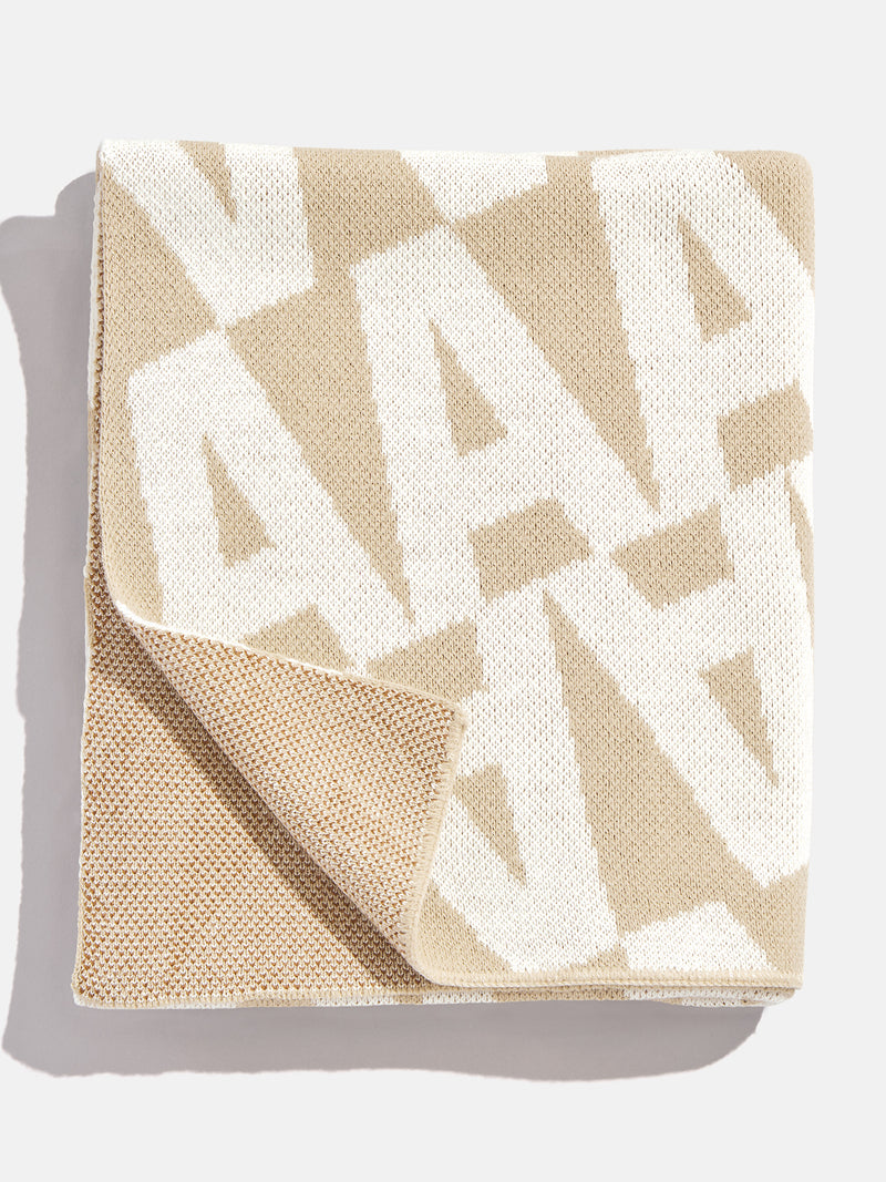 BaubleBar On A Loop Custom Blanket - Natural/Tan - 
    Custom, machine washable blanket in two sizes
  
