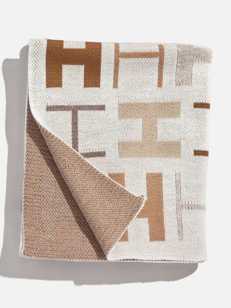 BaubleBar Upside Down & All Around Custom Blanket - Beige - 
    Custom, machine washable blanket in two sizes
  
