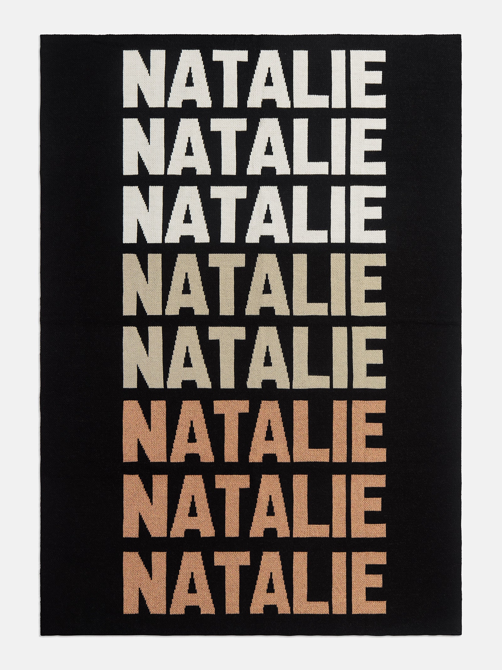 Ombre Name Custom Blanket - Black