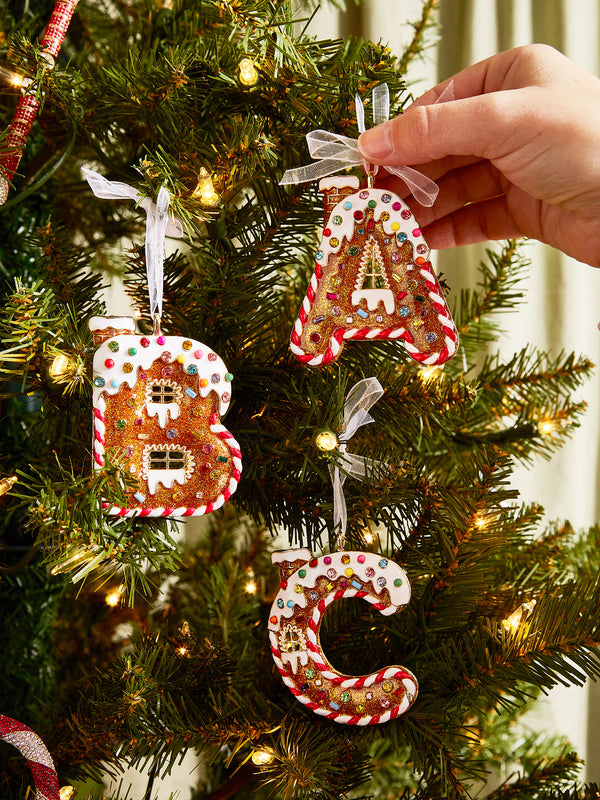 Gingerbread Initial Ornament - Gingerbread Initial Ornament