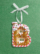 BaubleBar B - 
    Initial gingerbread holiday ornament
  
