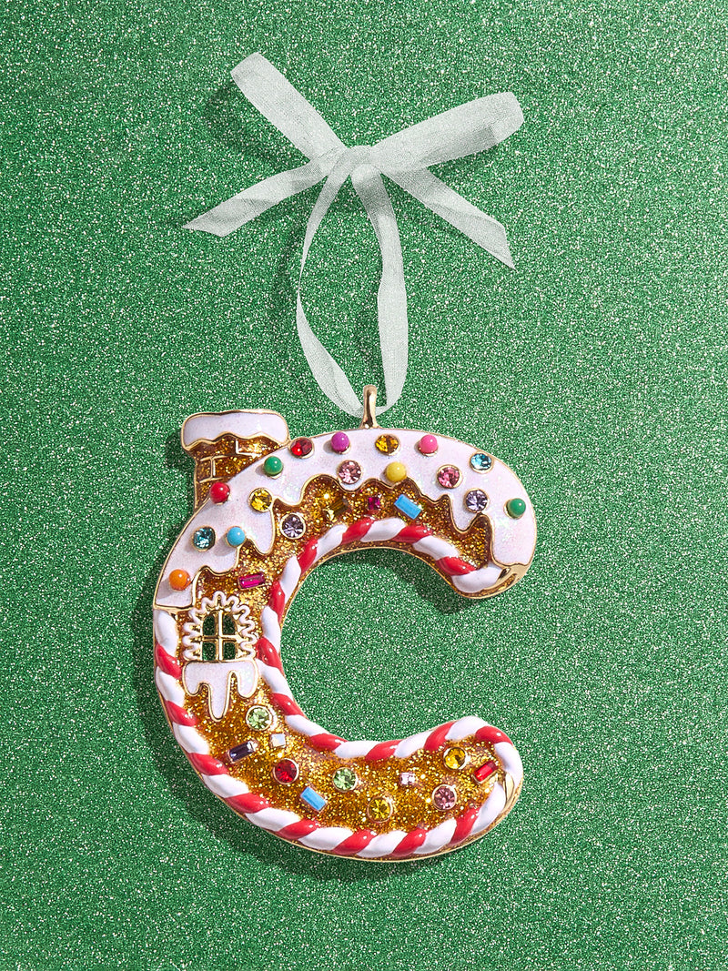 BaubleBar C - 
    Initial gingerbread holiday ornament
  
