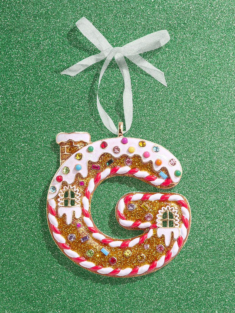 BaubleBar G - 
    Initial gingerbread holiday ornament
  
