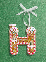 BaubleBar H - 
    Initial gingerbread holiday ornament
  
