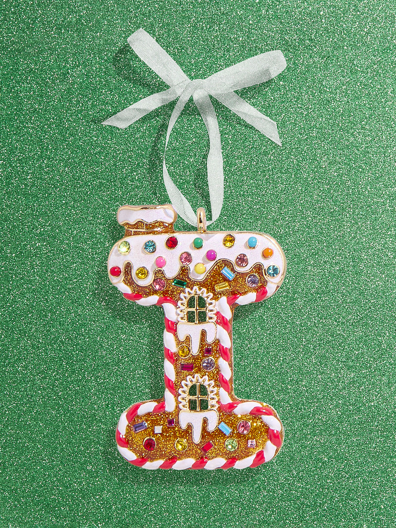 BaubleBar I - 
    Initial gingerbread holiday ornament
  
