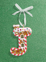 BaubleBar J - 
    Initial gingerbread holiday ornament
  
