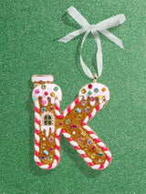 BaubleBar K - 
    Initial gingerbread holiday ornament
  
