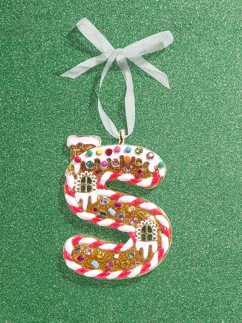 BaubleBar S - 
    Initial gingerbread holiday ornament
  
