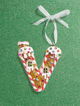 BaubleBar V - 
    Initial gingerbread holiday ornament
  
