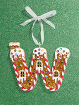 BaubleBar W - 
    Initial gingerbread holiday ornament
  
