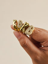 BaubleBar Bubble Initial Ring - Small - 
    Initial mini bubble ring
  
