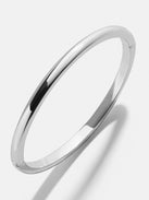 Nadia Hinge Bangle - Silver Thin Bangle