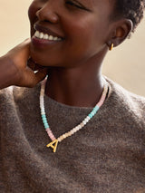 BaubleBar Semi-Precious Block Initial Necklace - Light Multi - 
    Get Gifting: Enjoy 20% Off
  
