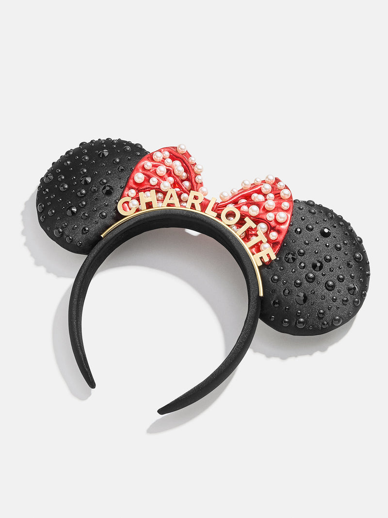 Disney Minnie Mouse Custom Ears Headband - Custom Black/Red Minnie Mou ...