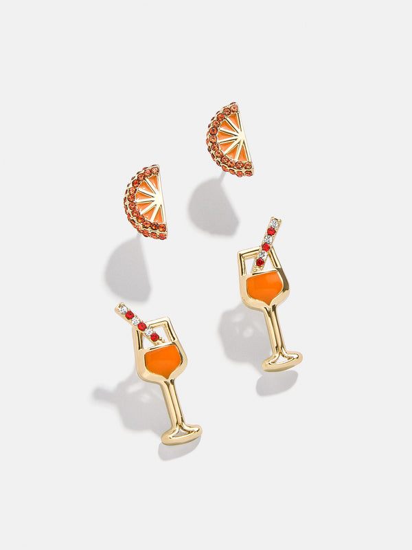 Spritz In My Step Earring Set - Aperol Spritz